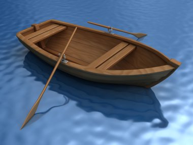 Wood boat clipart