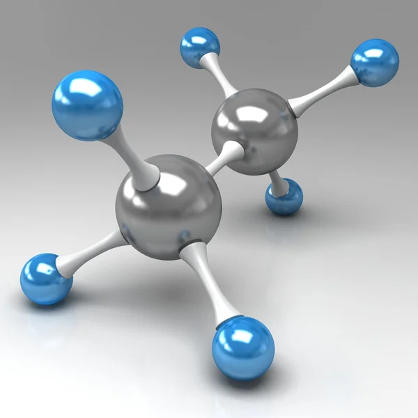 Молекула этана — стоковое фото