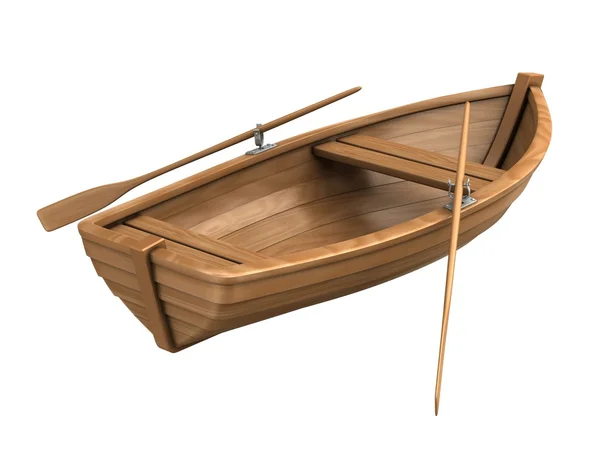 Wood boat Stock Image