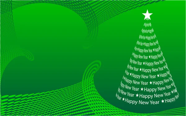 Árbol de Navidad abstracto en el bac verde — Archivo Imágenes Vectoriales