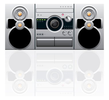 CD and cassette player clipart