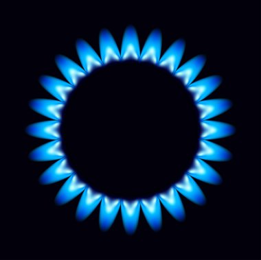 Vector flames of gas clipart