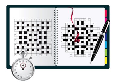 A blank crossword vector in note clipart