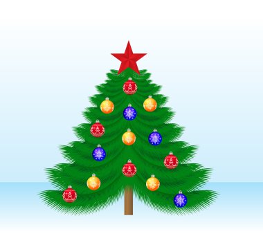 Christmas tree vector clipart