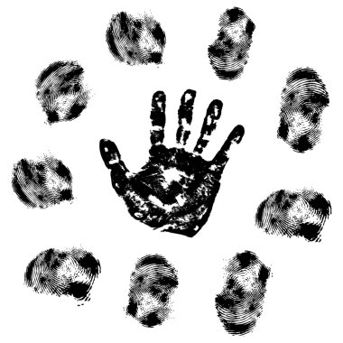 Vector fingerprint clipart