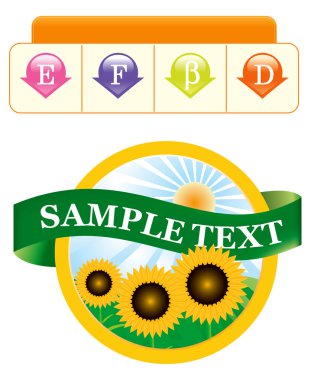 Label template for a product clipart
