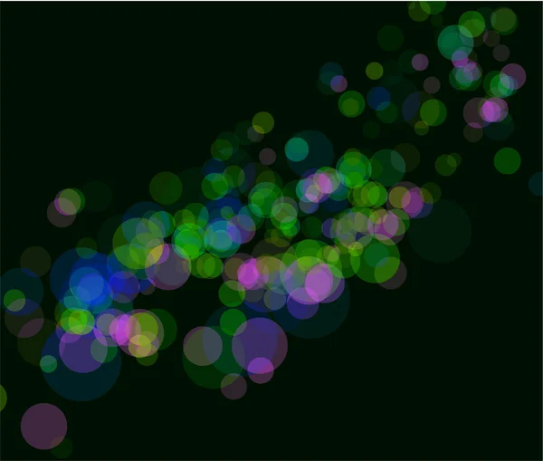 Multi couleur bokeh lumières fond — Image vectorielle