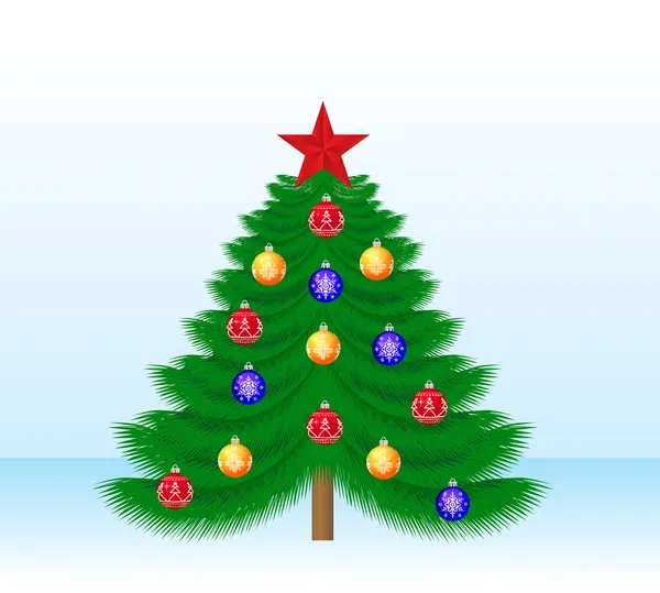 Vetor de árvore de Natal —  Vetores de Stock