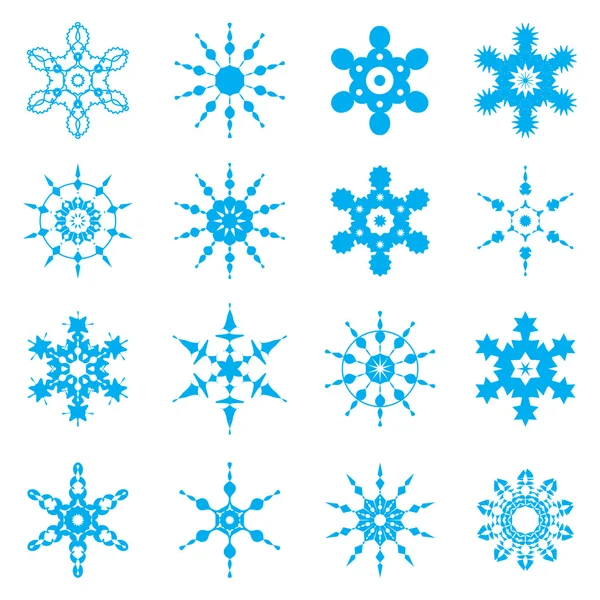 Snowflake set — Stock Vector