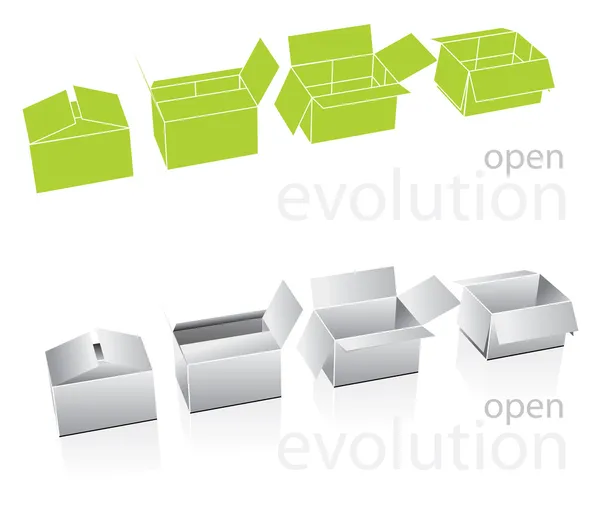 Vector illustrated carton boxes — Stock Vector