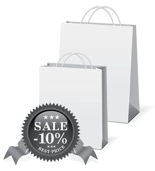 Vector sacos de papel de compras — Vetor de Stock