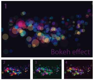 Abstract lights bokeh effects clipart