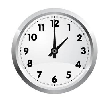 Office clock. Vector clipart