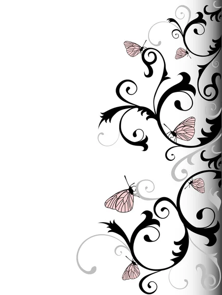 Hintergrund mit Schmetterlingen — Stockvektor
