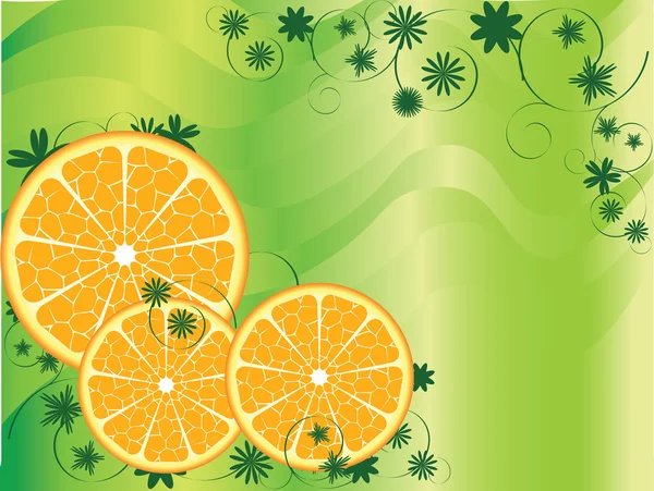 Abstracte vruchten oranje achtergrond — Stockvector