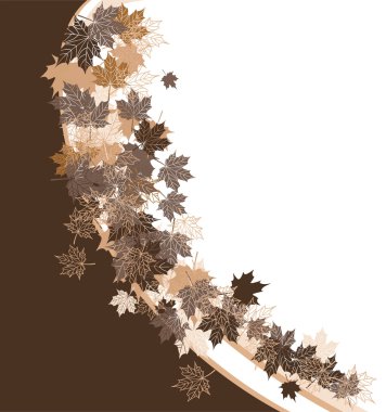 Autumn frame: maple leaf. Place for your