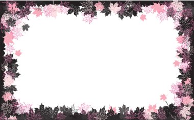 Autumn frame: maple leaf. Place for your clipart