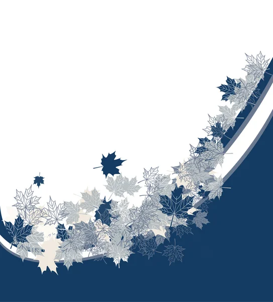 Podzimní snímek: javorový list. Místo pro vaše — Stockový vektor