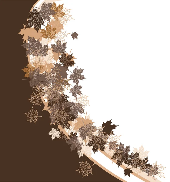 Podzimní snímek: javorový list. Místo pro vaše — Stockový vektor