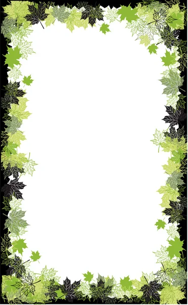 Autumn frame: maple leaf. Place for your — Stock Vector