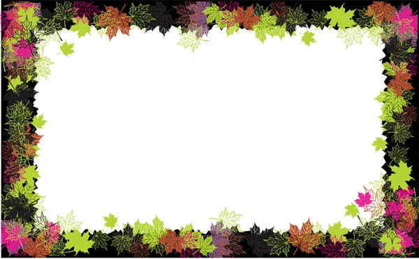 Herbstrahmen: Ahornblatt. Platz für Ihre — Stockvektor