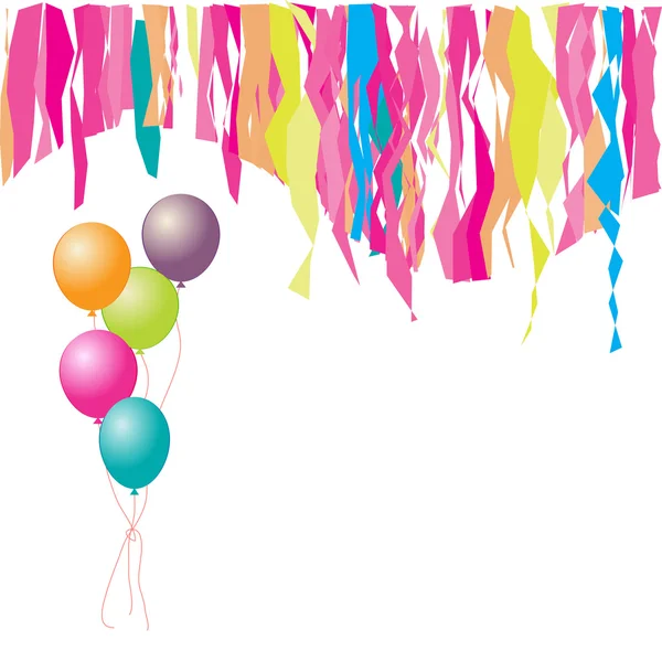 Doğum günün kutlu olsun! Balonlar ve konfeti. Ben — Stok Vektör