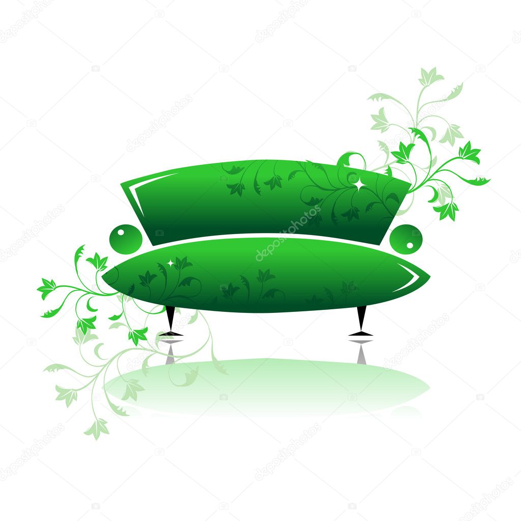 Green sofa design