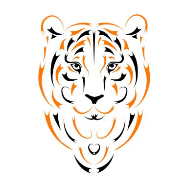 Tiger, symbol 2010 year clipart