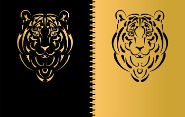 Tiger stylized silhouette clipart