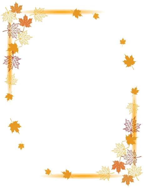 秋の背景のカエデを葉します。 — ストックベクタ