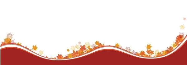 Herfst achtergrond, maple leafs — Stockvector