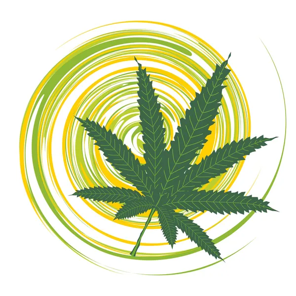 Kannabisz levél — Stock Vector