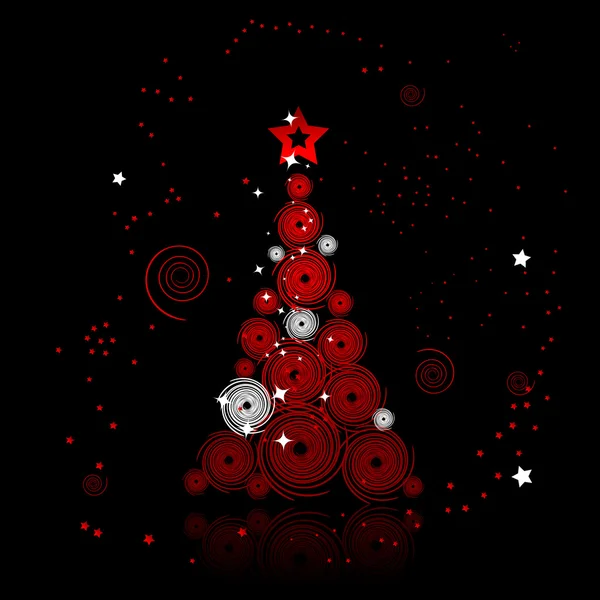 Christmas tree beautiful — Stock Vector