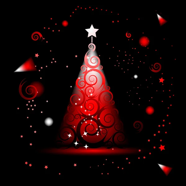 Vackra julgran — Stock vektor