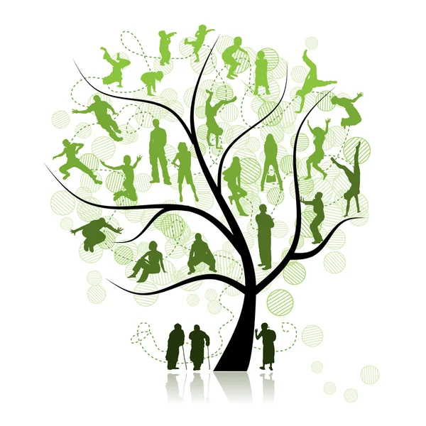 Генеалогічне дерево, родичів — стоковий вектор
