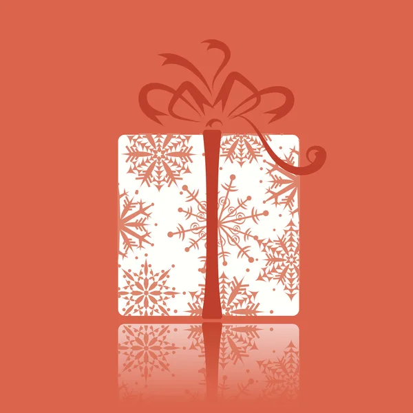 Vánoční dárková krabice — Stockový vektor