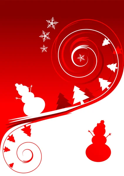 Vacances d'hiver, carte de Noël — Image vectorielle