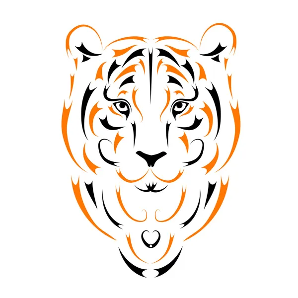 Tigre, símbolo 2010 año — Vector de stock
