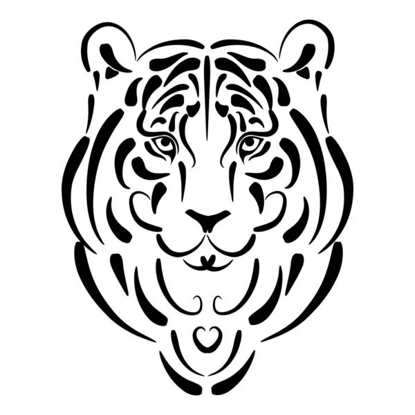 Tiger stiliserad silhuett — Stock vektor