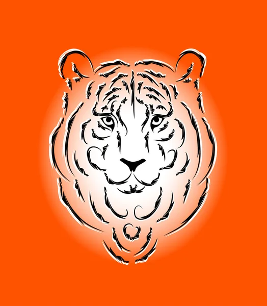 Silueta estilizada Tigre — Vector de stock