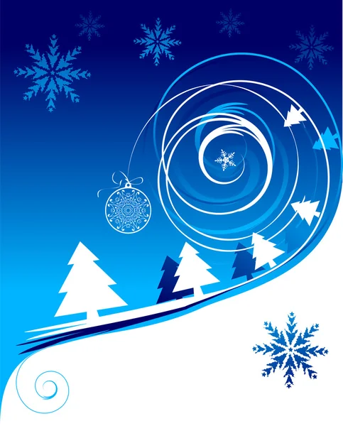 Зимний праздник, рождественская открытка — стоковый вектор