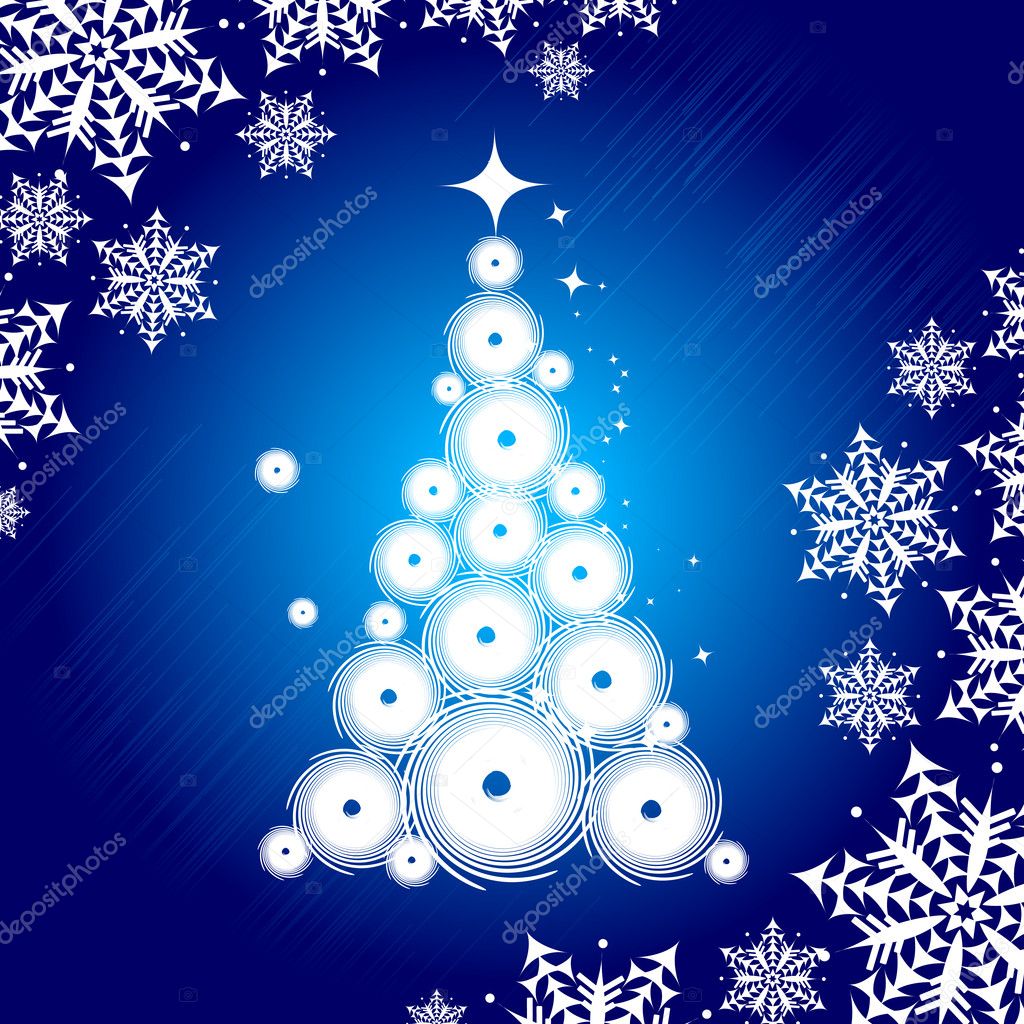 Árvore de Natal bonita imagem vetorial de © Kudryashka #1356211