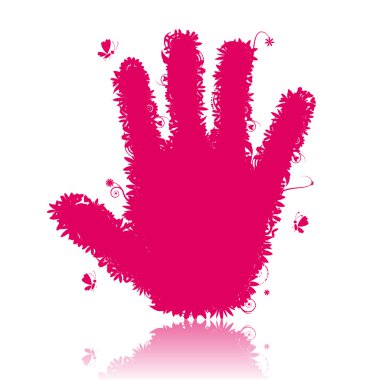 Hand shape silhouette. clipart