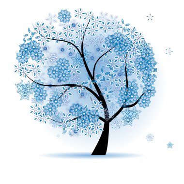 Floral tree beautiful clipart