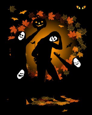 Halloween party, dancing clipart