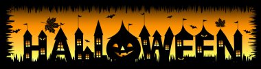 Halloween party background clipart