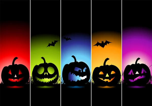 Banderas de Halloween para su diseño — Archivo Imágenes Vectoriales