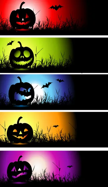 Banderas de Halloween para su diseño — Archivo Imágenes Vectoriales