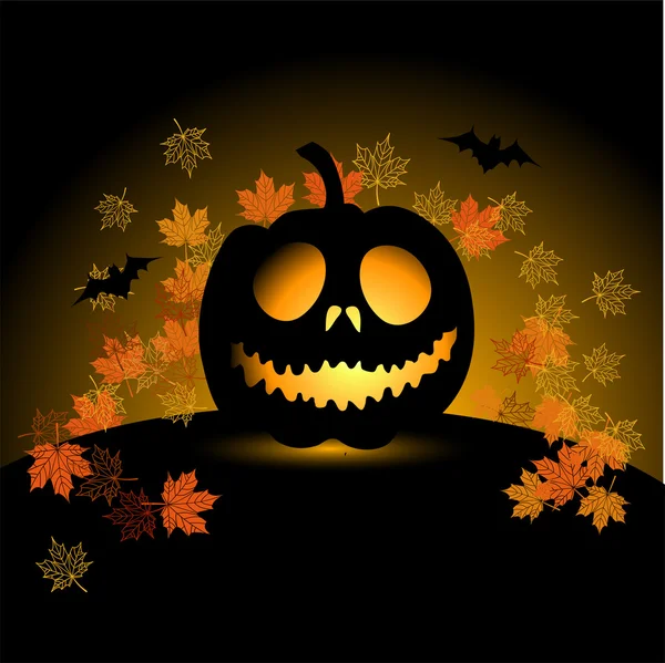 Illustrazione zucca di Halloween — Vettoriale Stock