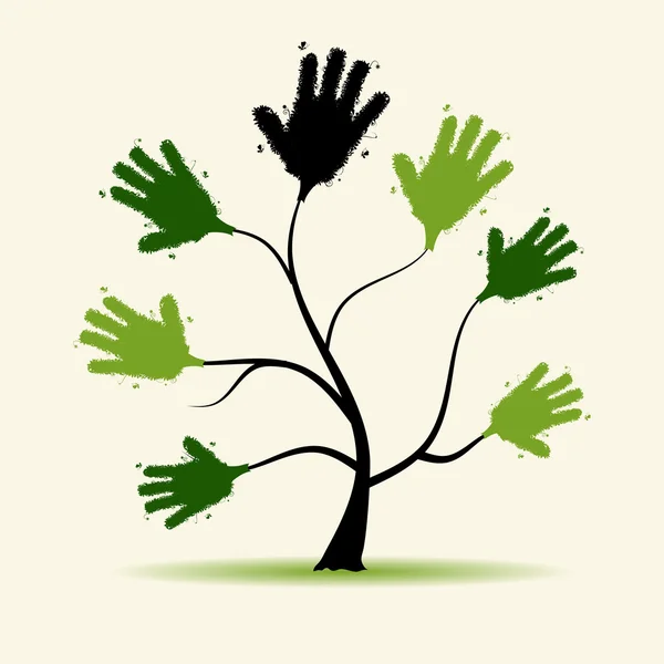 Руки дерево ілюстрація — стоковий вектор